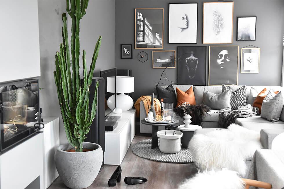 grey sleek living room