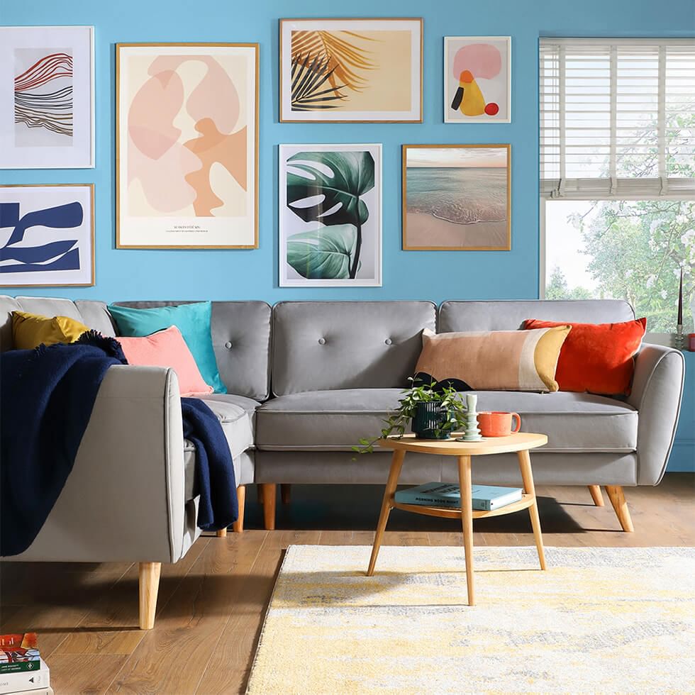 Brighten up a living room with colourful artwork