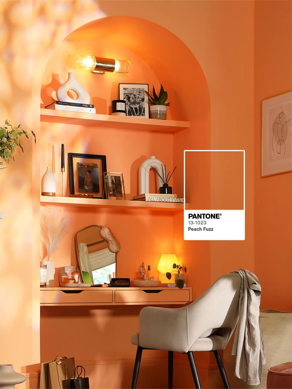 Alcove in Pantone Colour of the Year Peach Fuzz