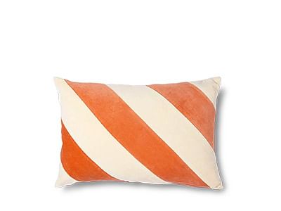 Striped Cushion Peach & Cream